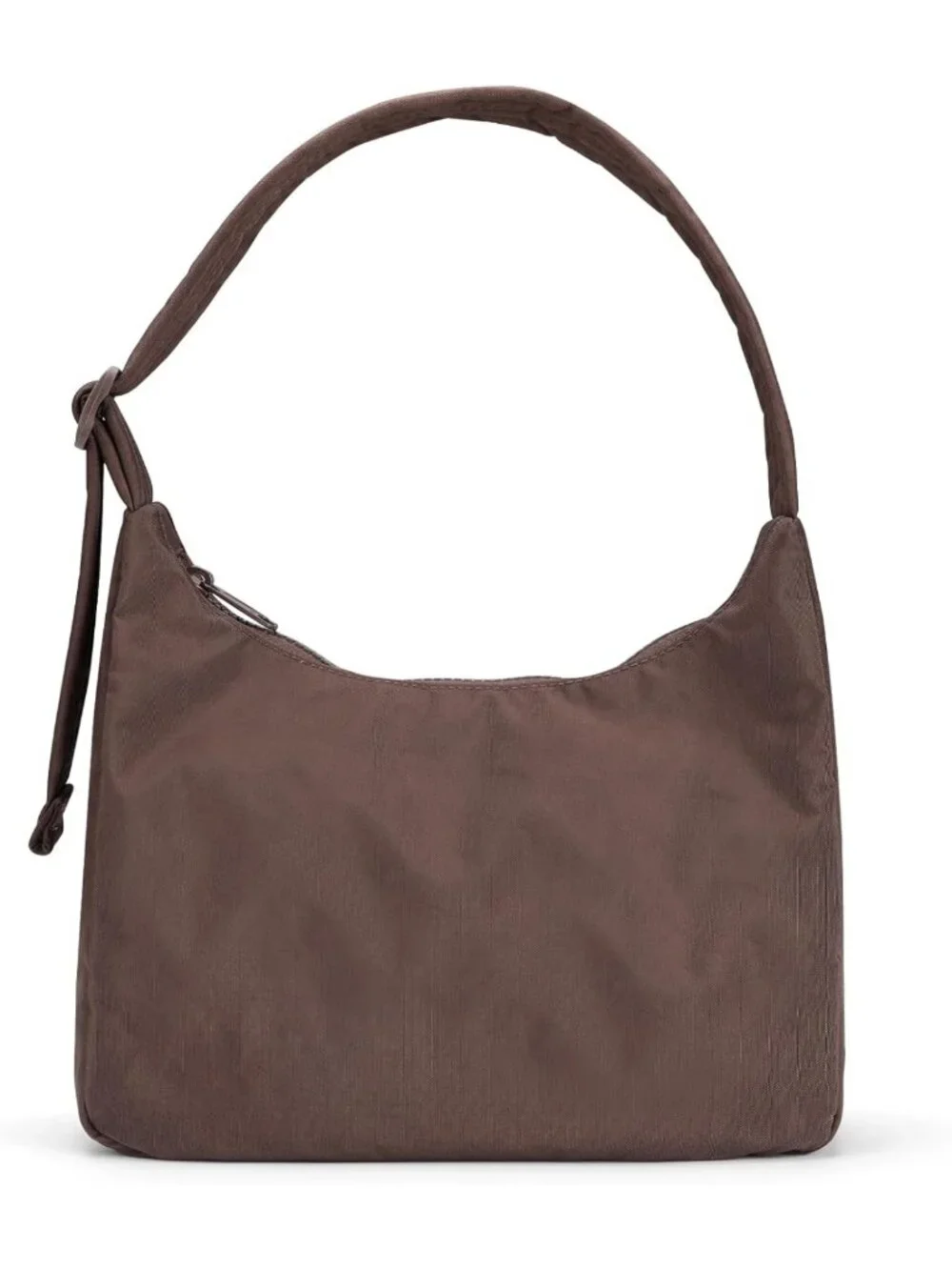 Quilted Nylon Shoulder Bag with Adjustable Strap, Slouchy Design & Zip Pocket